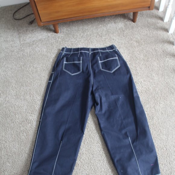 ALEXANDER MCQUEEN CONTRASTING STITCHING PANTS IN BLUE size 48 - Picture 14 of 16